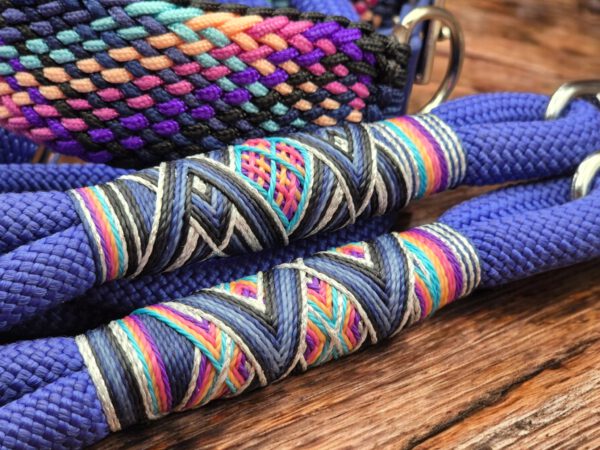 Dark Rainbow - Halsband und Leine im Set