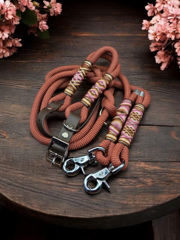 Glamour Copper - Halsband & Leine im Set – Bild 2