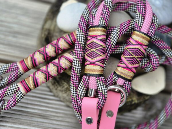 Pink Glamour - Halsband & Leine im Set