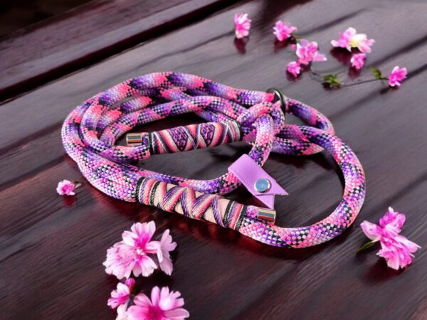 Retriever-Leine kurz pink & lila