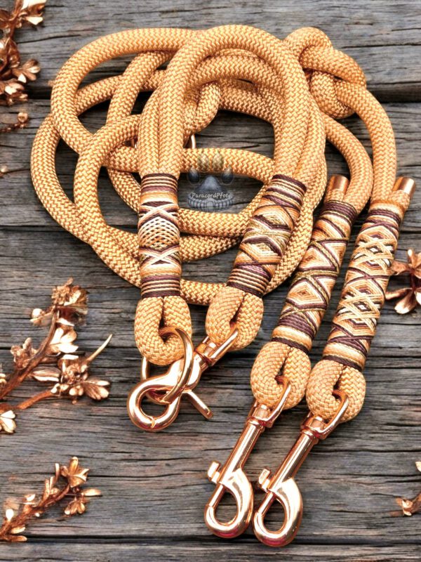 Golden Copper - Halsband & Leine im Set